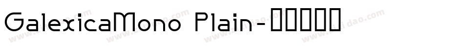 GalexicaMono Plain字体转换